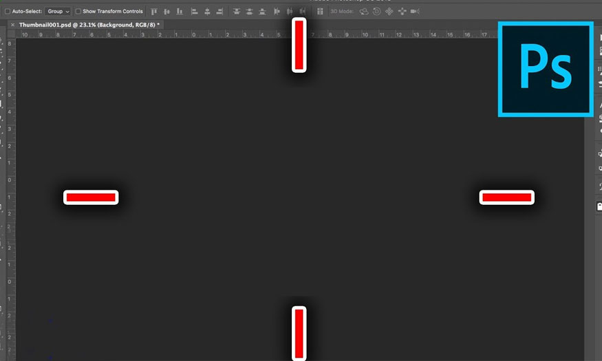 Instructions on How to center in Photoshop in seconds